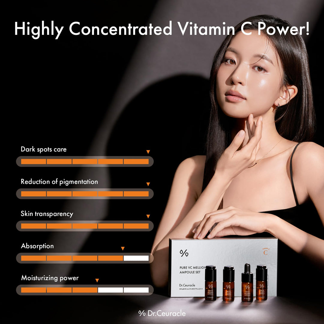 Dr.Ceuracle Vitamin C Powder 10% Ampoule, Pure VC Mellight Essence