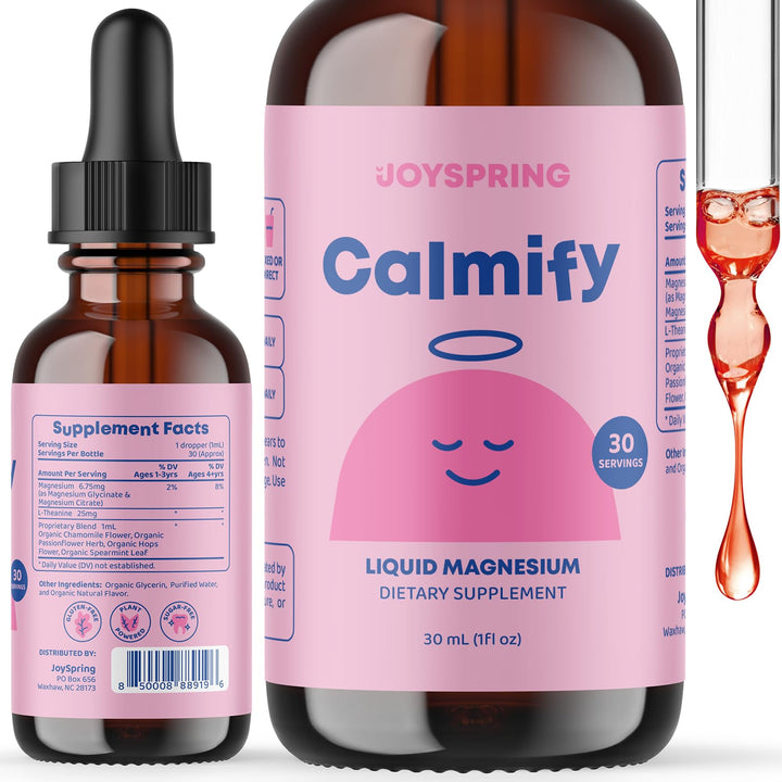 JoySpring Magnesium Citrate Liquid, Chamomile and Passion Flower, 30 Servings