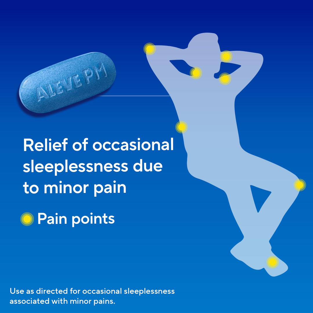 Aleve PM Sleep Aid Plus Pain Reliever Caplets, Nighttime, 120 Count