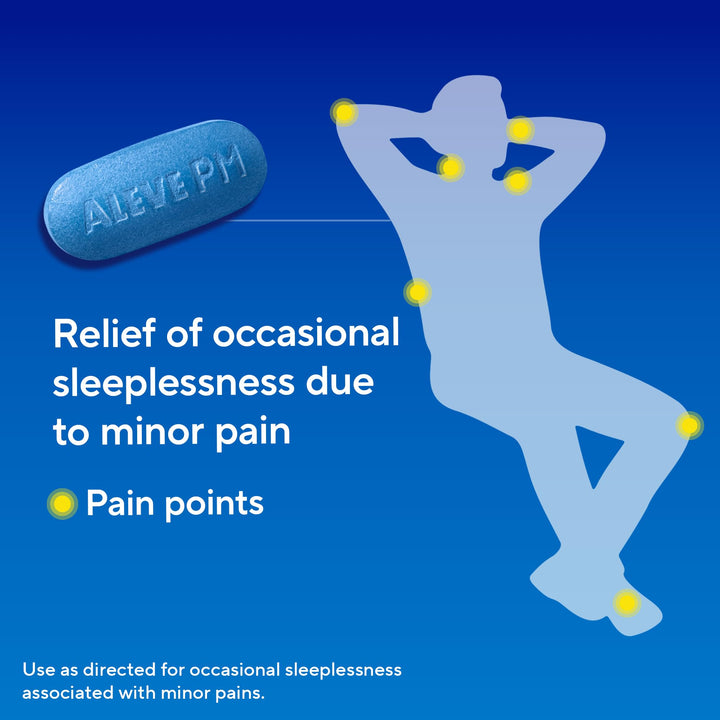 Aleve PM Sleep Aid Plus Pain Reliever Caplets, Nighttime, 120 Count