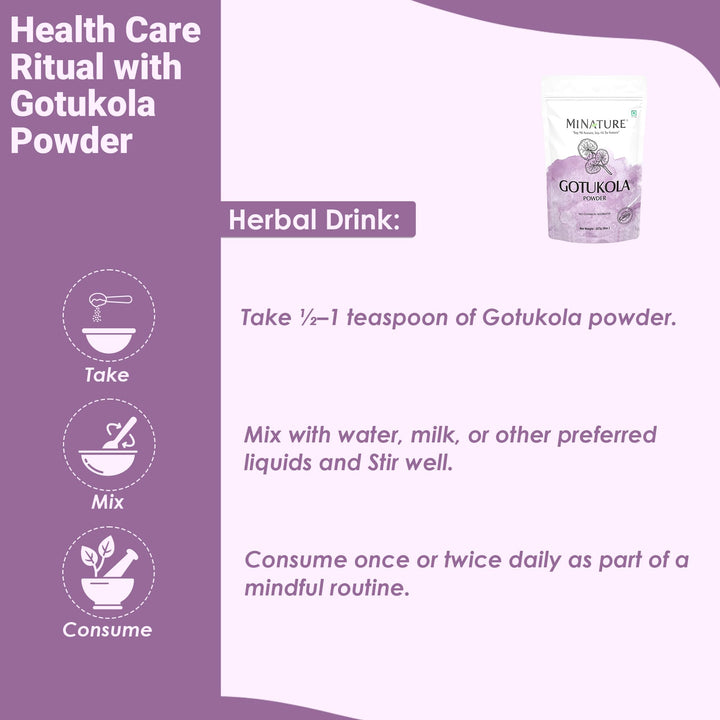 mi nature Gotu Kola Powder, 227 g