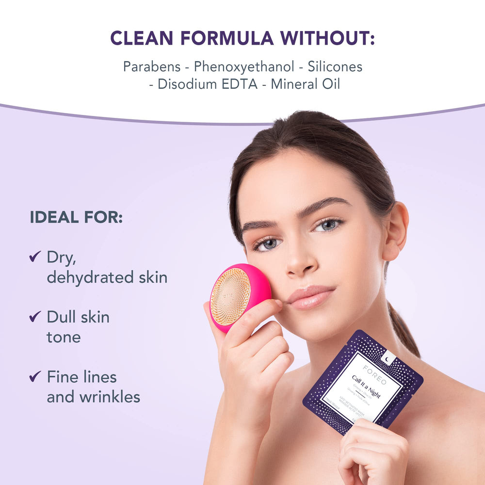 FOREO Call It a Night UFO Activated Face Mask, 7 Count
