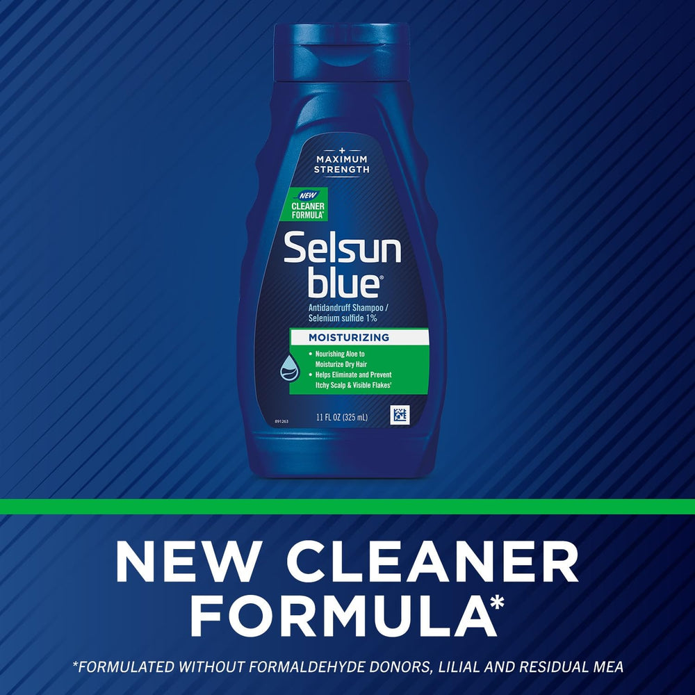 Selsun Blue Moisturizing Dandruff Shampoo, Aloe, 11 oz