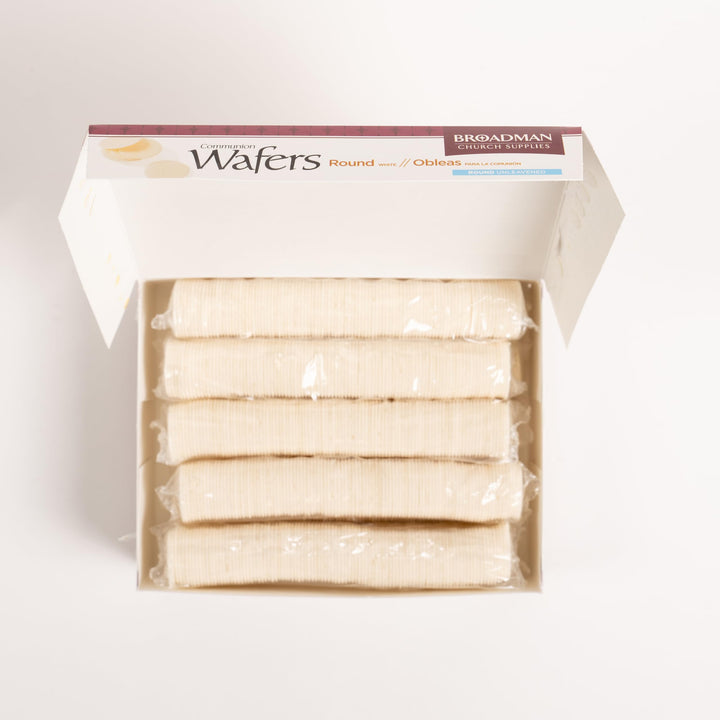 BROADMAN CHURCH SUPPLIES Communion Wafers, White, 1000 Count, Pack of 10