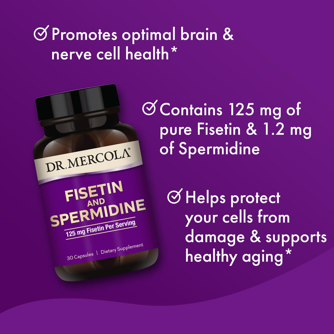 Dr. Mercola Fisetin and Spermidine Capsules, 30 Count