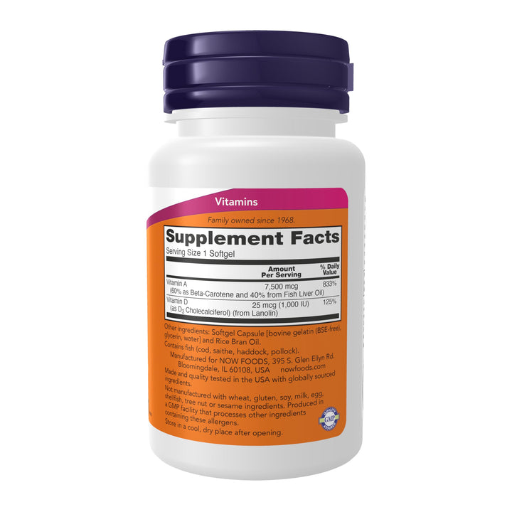 NOW Ultra A & D3 Softgels, 100 Count