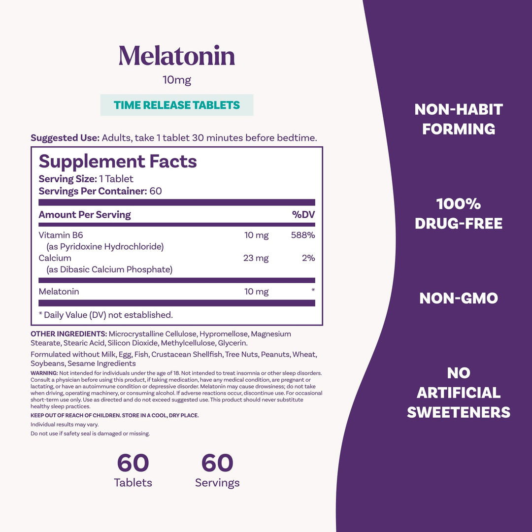 Natrol Melatonin Advanced Sleep Tablets, 10 mg, 60 Count