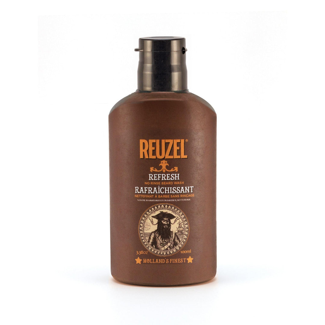 REUZEL Refresh No Rinse Beard Wash, 3.38 oz