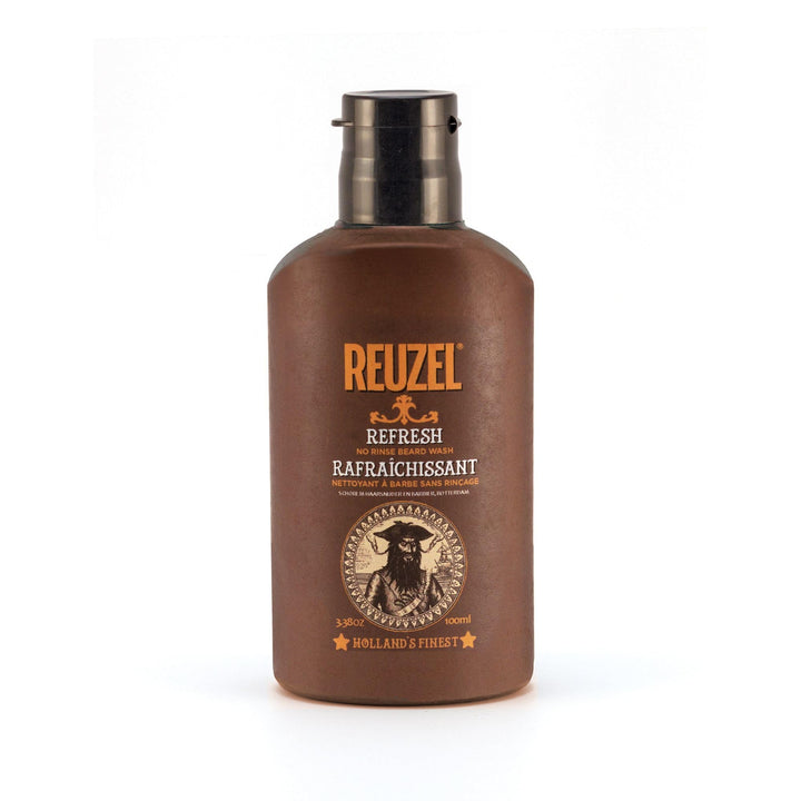 REUZEL Refresh No Rinse Beard Wash, 3.38 oz