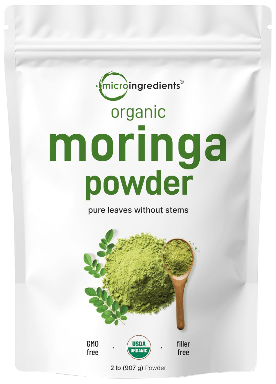 Micro Ingredients Organic Moringa Oleifera Leaf Powder, 2 lb