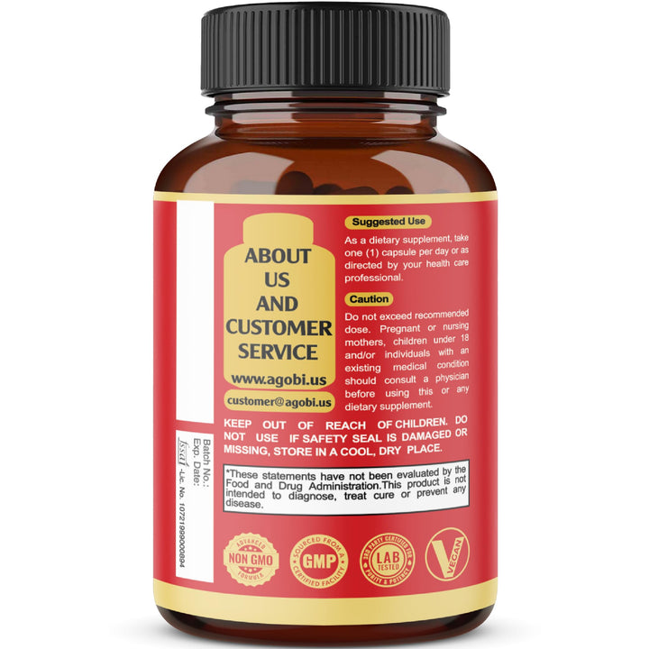 agobi Ashwagandha Supplement Capsules, 90 Count