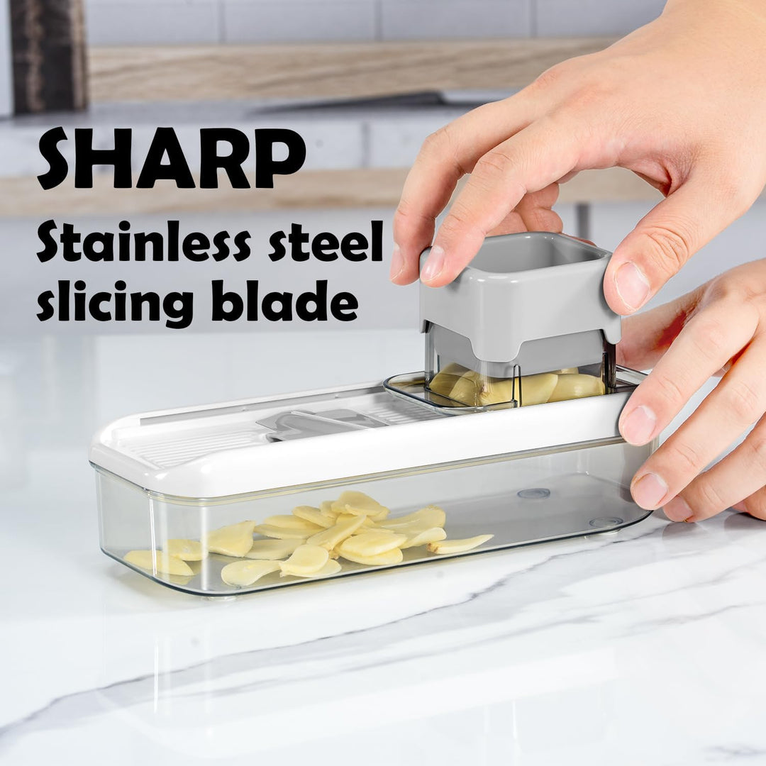 Badelite Mini Garlic Slicer, Multi-Functional Mandoline