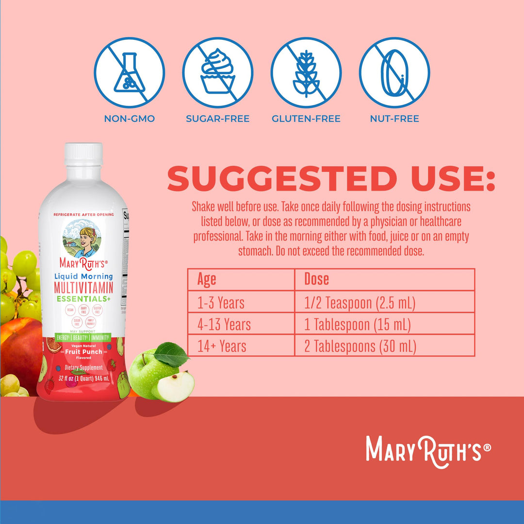 MaryRuth's Liquid Morning Multivitamin Essentials+, 32 fl oz