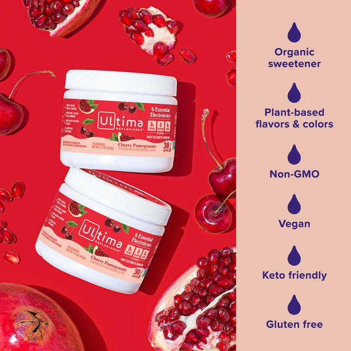 Ultima Replenisher Hydrating Electrolyte Powder, Cherry Pomegranate, 3.6 oz