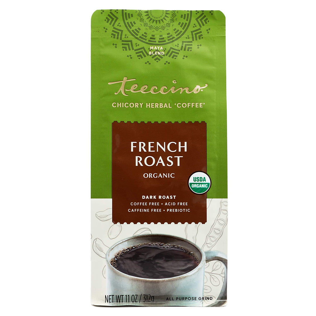 Teeccino Dark Roast Chicory Herbal Coffee, Caffeine Free, 11 oz