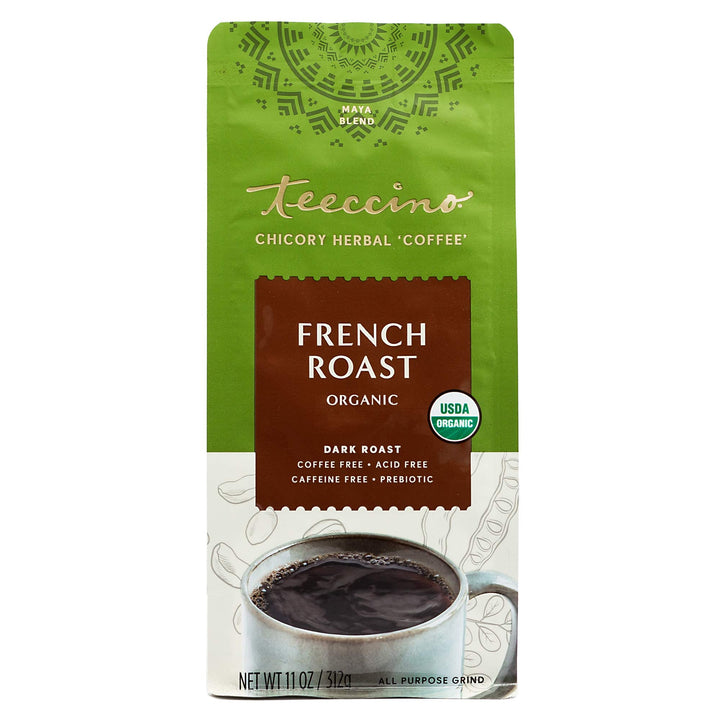 Teeccino Dark Roast Chicory Herbal Coffee, Caffeine Free, 11 oz