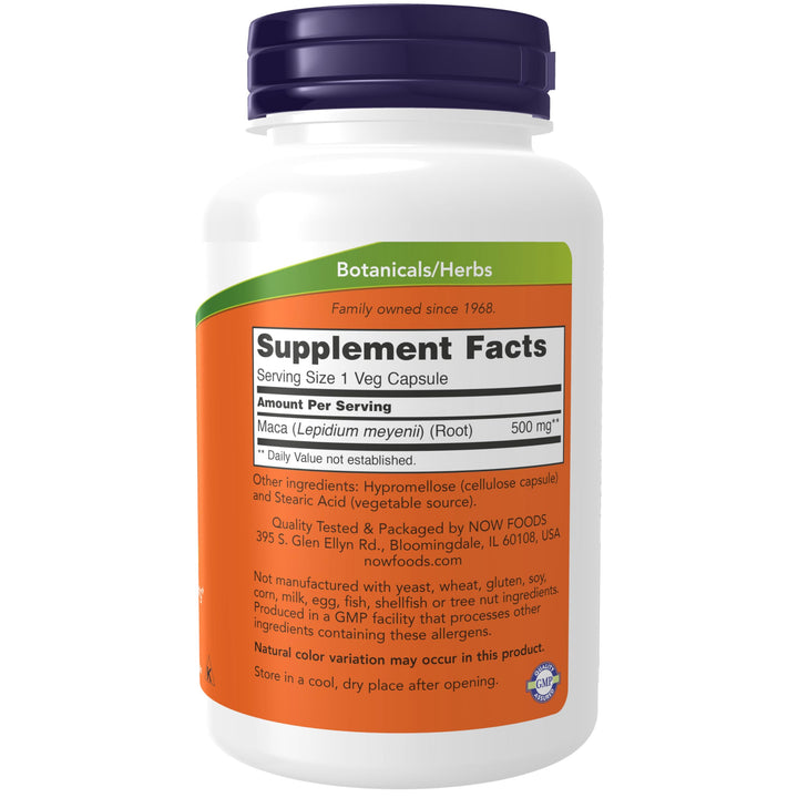NOW Foods Maca 500 mg, 250 Count