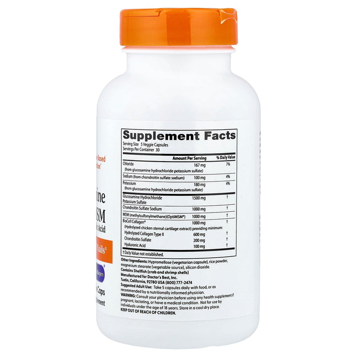 Doctor's BEST Glucosamine Chondroitin MSM with Hyaluronic Acid, 150 Count