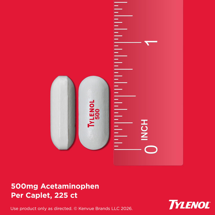 Tylenol Extra Strength Pain Reliever and Fever Reducer Caplets, 500 mg, 225 Count