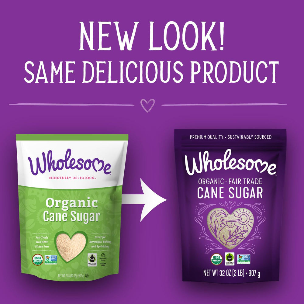WHOLESOME! Organic Cane Sugar, 2 lb (907 g)