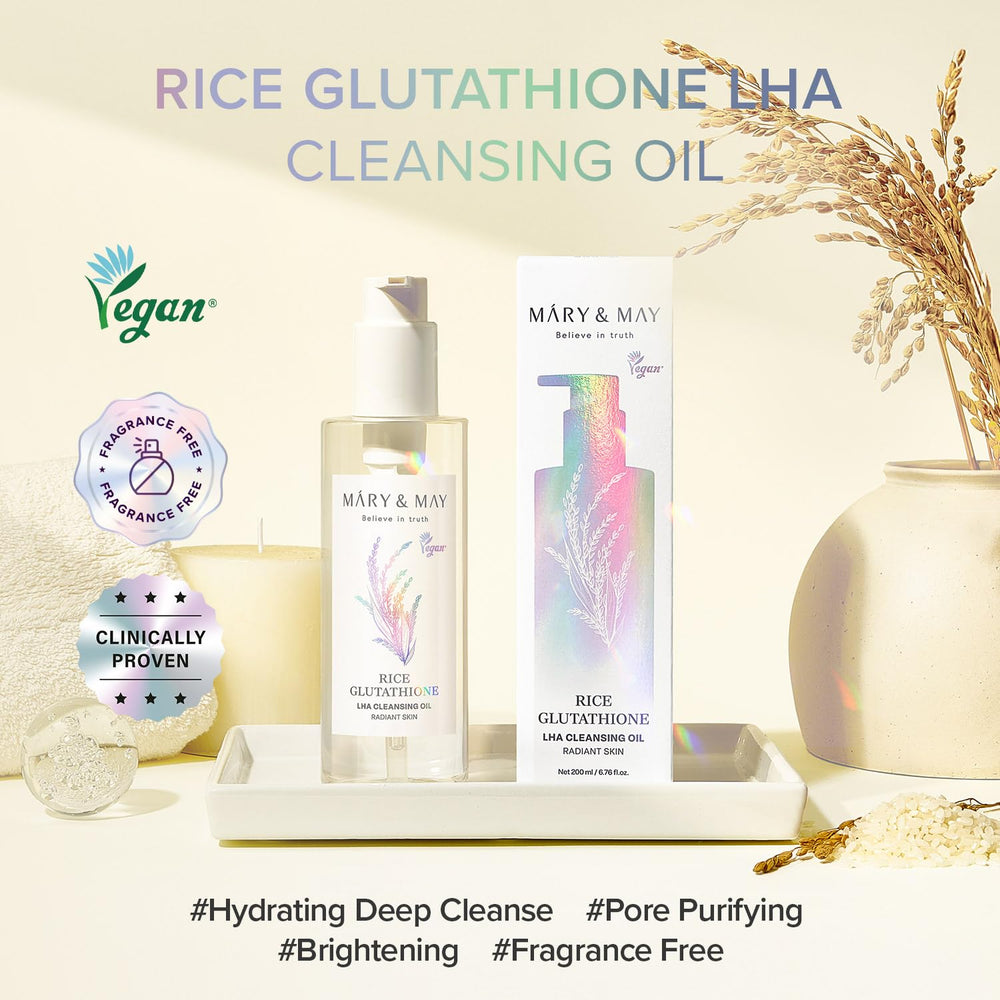Mary&May Rice Glutathione LHA Cleansing Oil, 6.76 fl oz