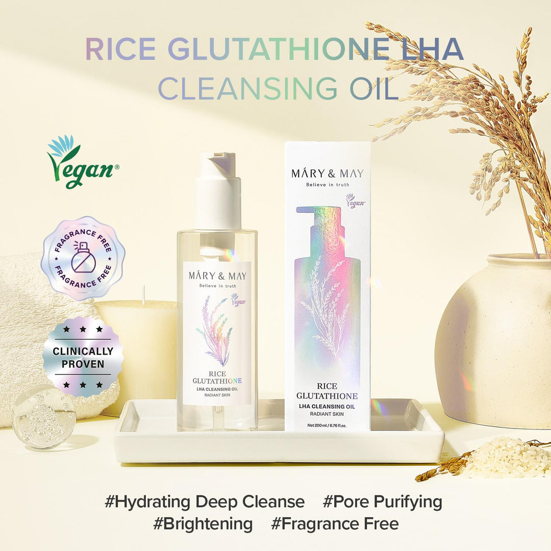 Mary&May Rice Glutathione LHA Cleansing Oil, 6.76 fl oz