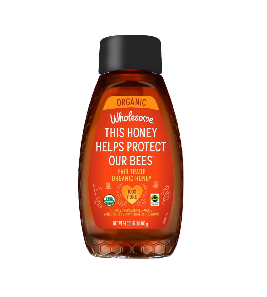 Wholesome Organic Honey, 24 oz