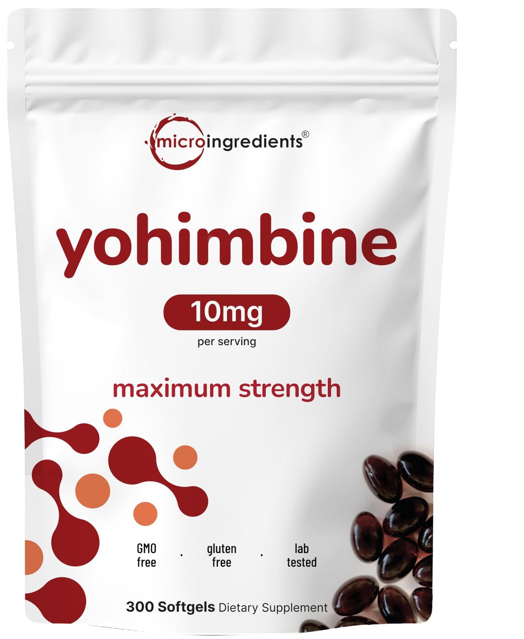 Micro Ingredients Yohimbine HCL Softgels, 10 mg, 300 Count