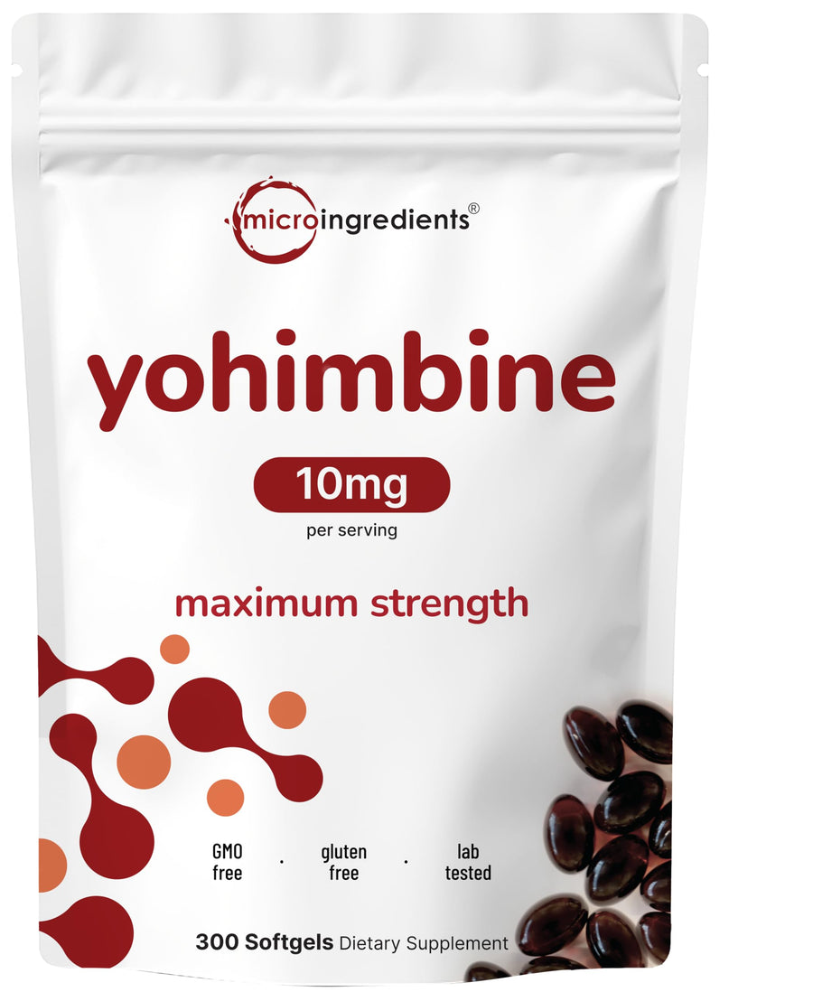 Micro Ingredients Yohimbine HCL Softgels, 10 mg, 300 Count