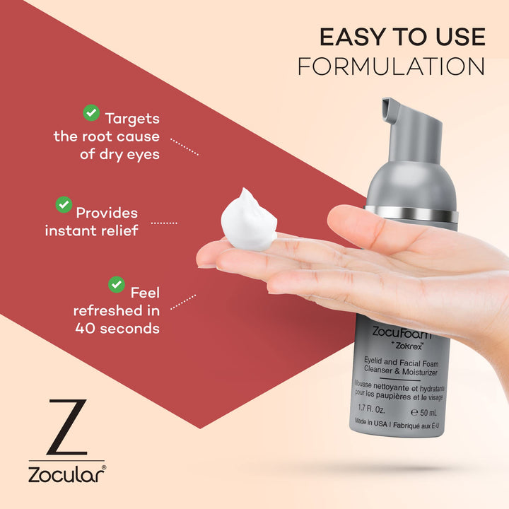 Zocular ZocuFoam Foaming Eyelid Cleansing Foam, 50 ml