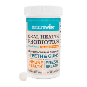 NatureWise Oral Health Chewable Probiotics, Natural Mint, 50 Count