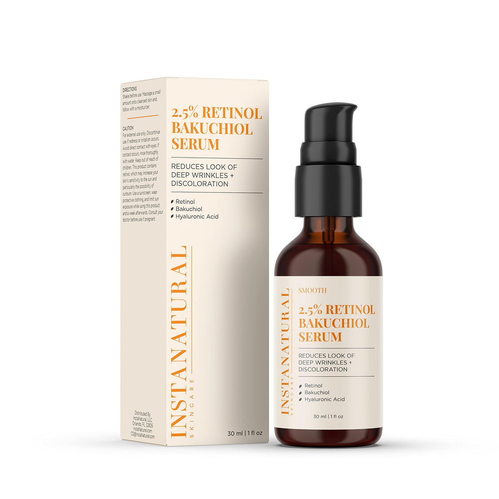 InstaNatural Retinol Bakuchiol Serum, 2.5%, 1 fl oz (30 ml)