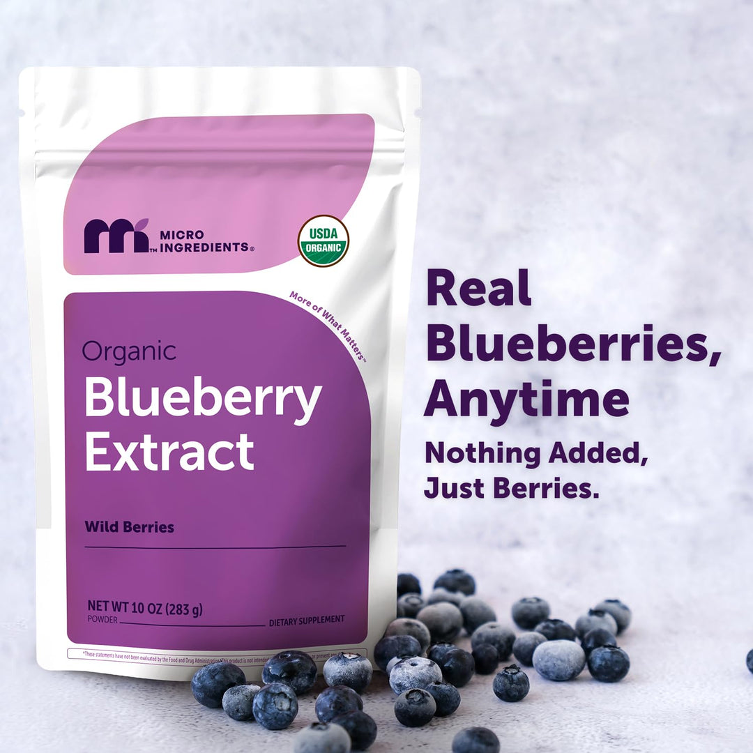 Micro Ingredients Organic Blueberry Extract Powder, 10 oz