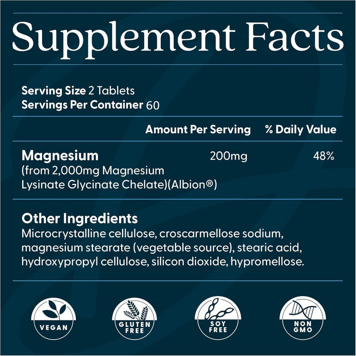 Doctor's BEST Magnesium Glycinate Lysinate, 120 Count
