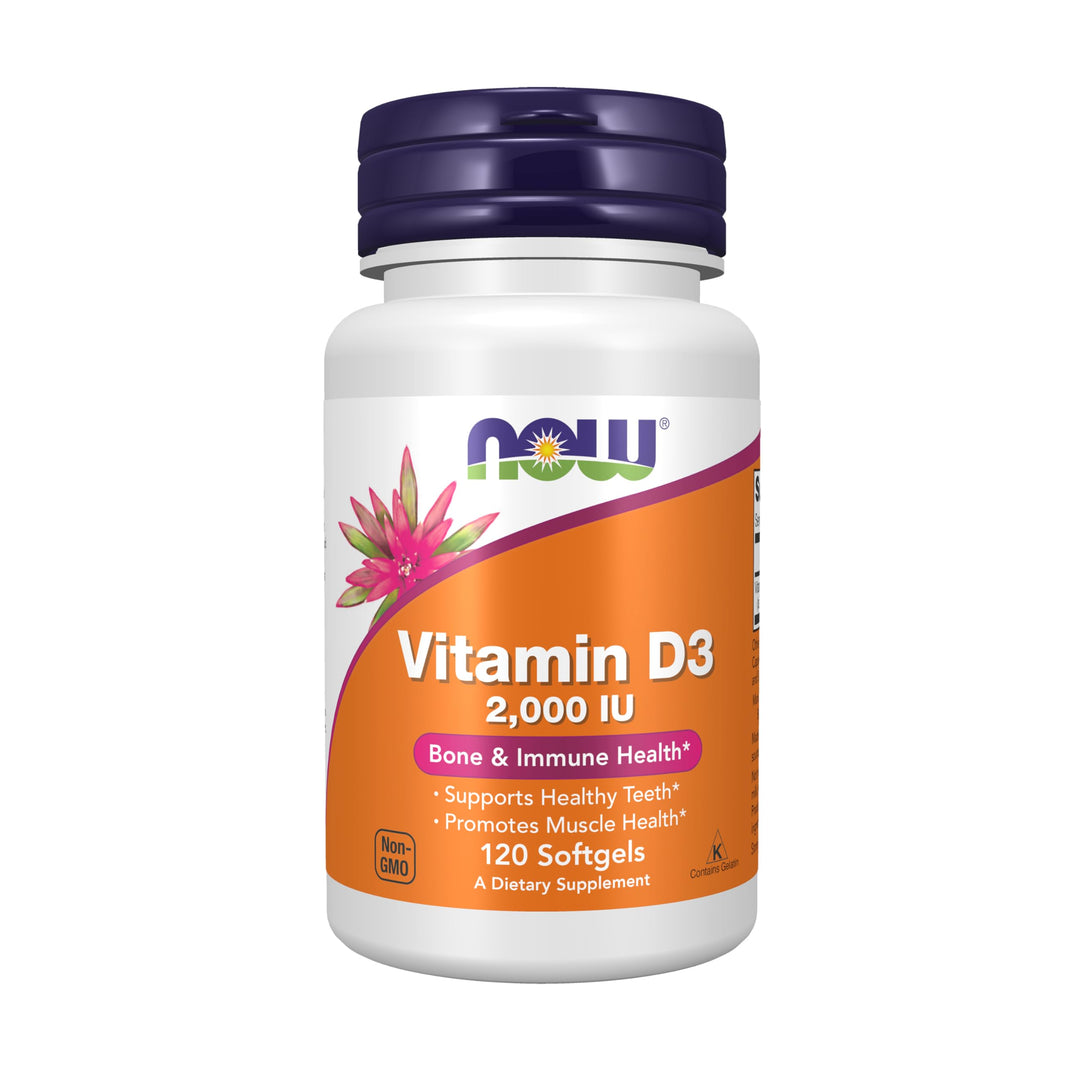 NOW Vitamin D3 2000 IU, 120 Count