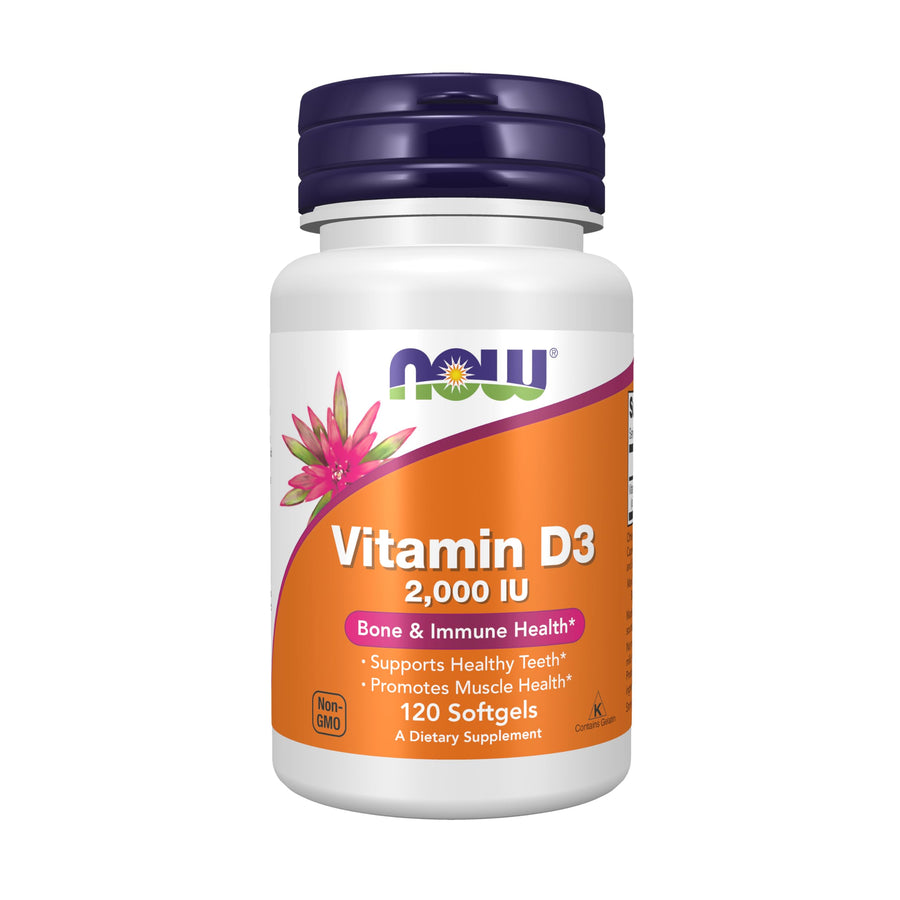 NOW Vitamin D3 2000 IU, 120 Count