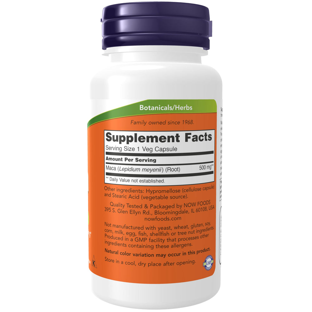 NOW Maca Root, 500 mg, 100 Count