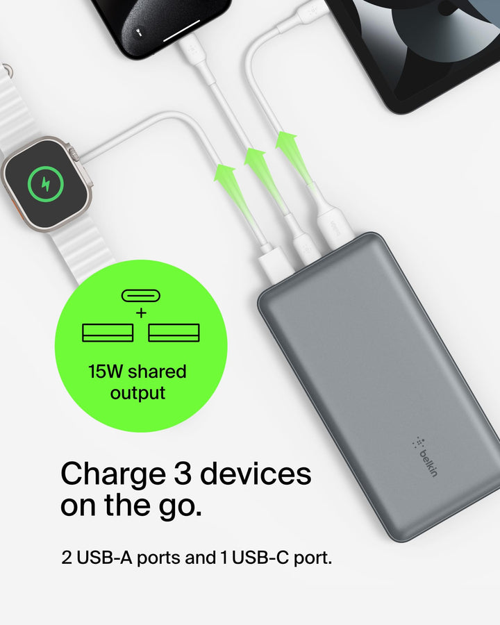 Belkin BoostCharge Power Bank, 20000mAh, 15W