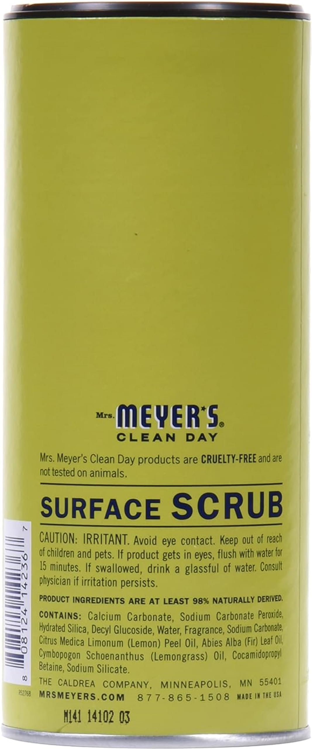 Mrs. MEYER'S Multi-Surface Scrub, Lemon Verbena, 11 oz