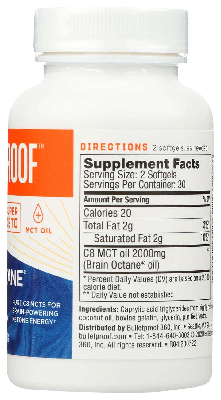 Bulletproof Brain Octane, 60 Count