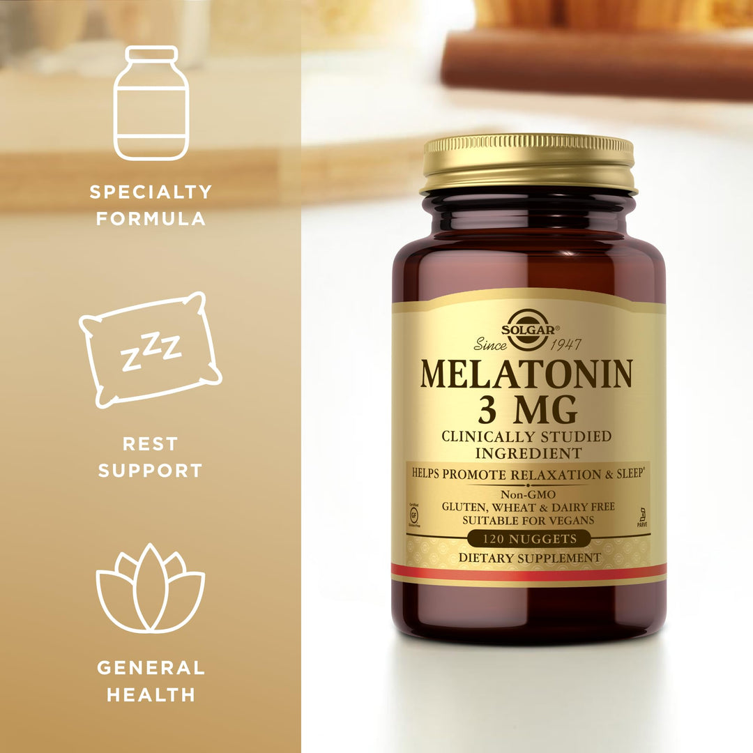 Solgar Melatonin, 3 mg, 120 Count