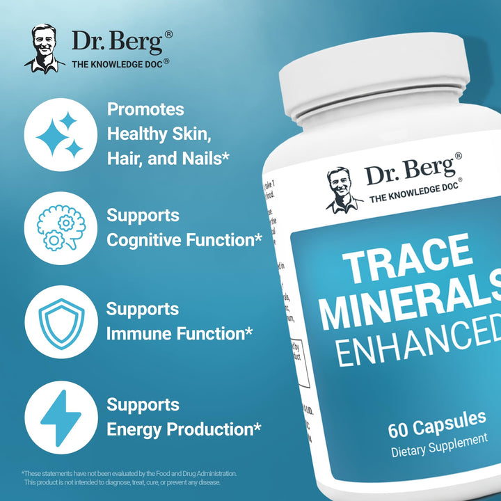 Dr. Berg Nutritionals Trace Minerals Enhanced, 100 mg, 60 Count