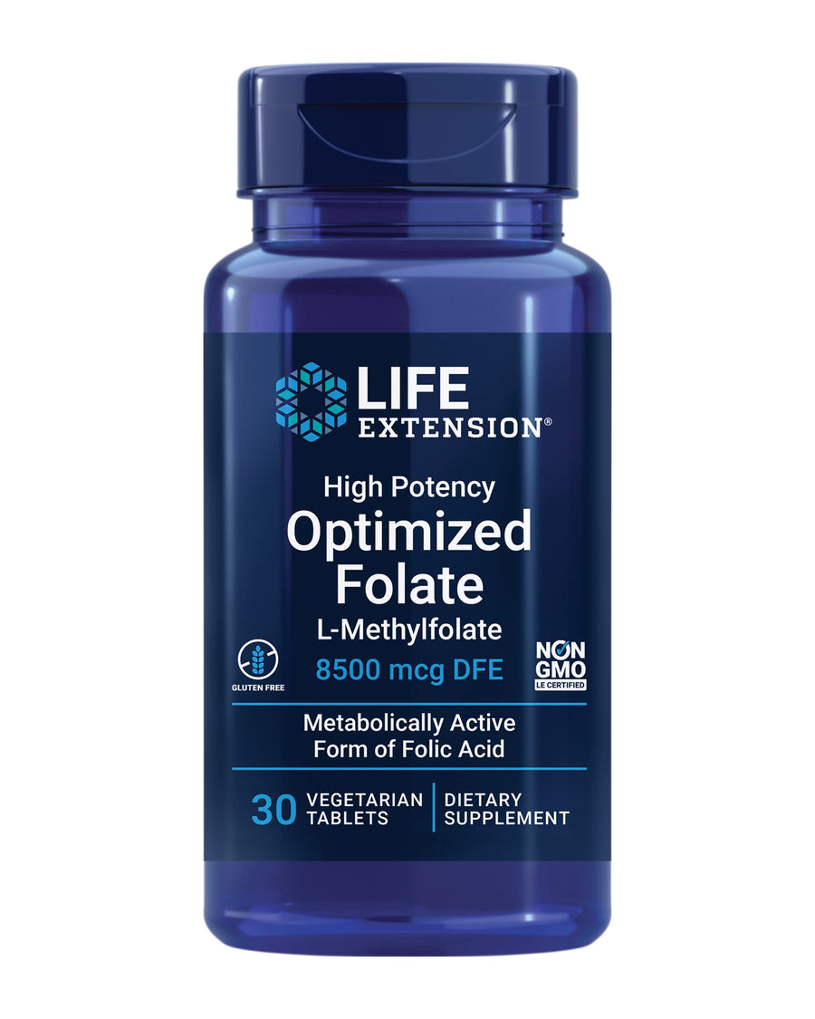 Life Extension Optimized Folate, High Potency, 8500 mcg, 30 Count