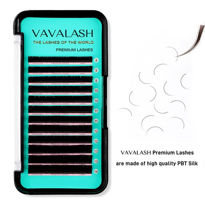 VAVALASH Eyelash Extensions, C Curl 0.15, 8-14 mm Mixed Tray