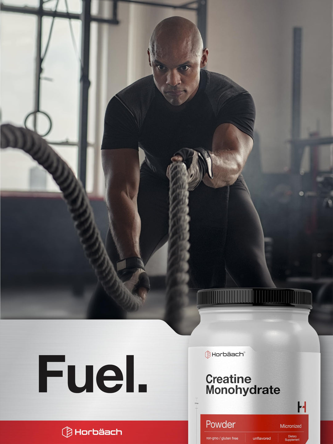 Horbäach Creatine Monohydrate Powder, Unflavored, 2.2 lb