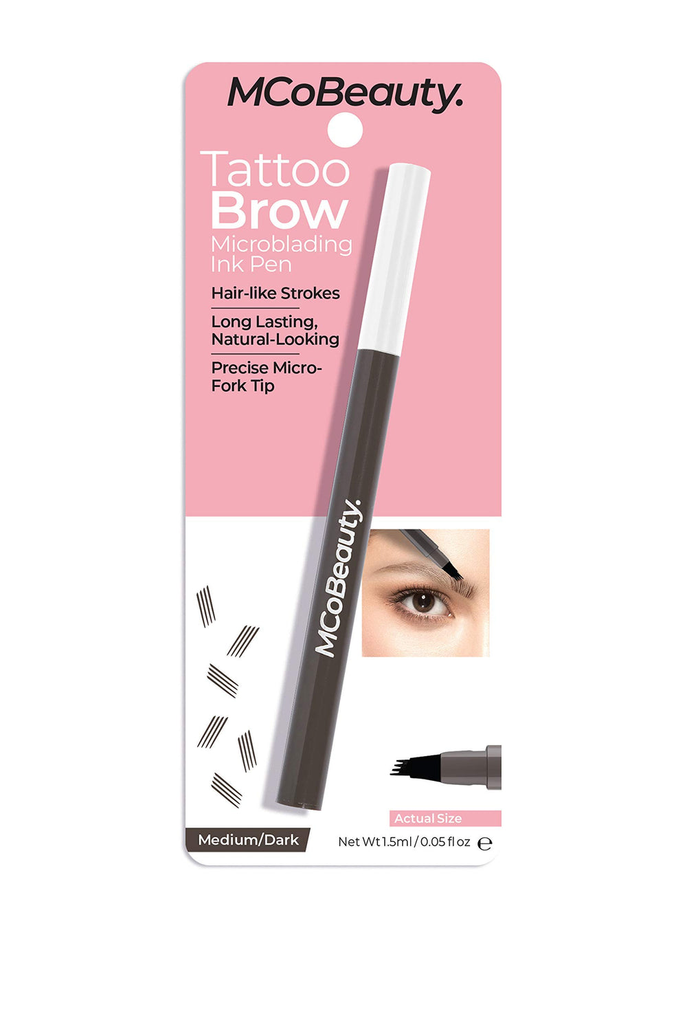 MCoBeauty Tattoo Brow Microblading Pen, Medium Dark