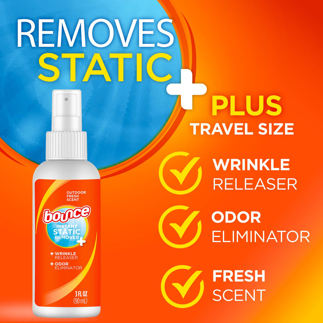 Bounce Rapid Touch-Up 3-In-1 Wrinkle Release Spray, 3 oz
