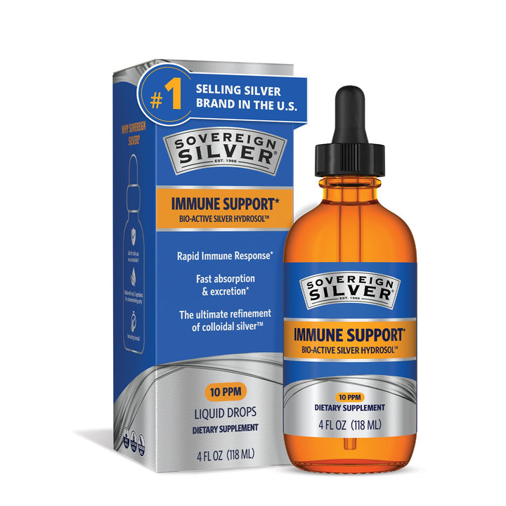 Sovereign Silver Immune Support Colloidal Silver, 4 fl oz