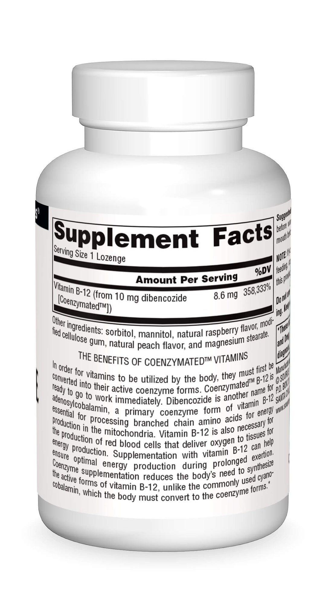 Source Naturals Dibencozide Coenzymated B 12, 120 Count