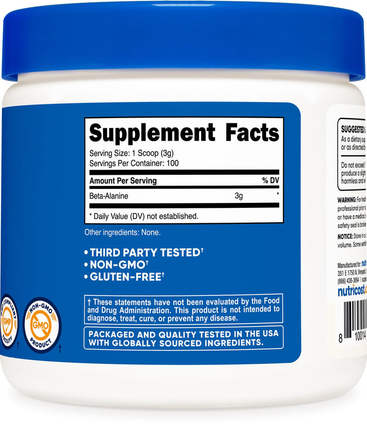 Nutricost Beta Alanine Powder, 300 g